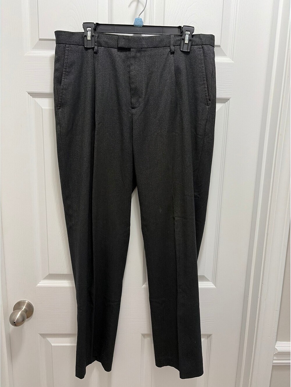 Calvin Klein Men's Charcoal Gray Dress Pants - Classic Fit, Size 34 x 30
